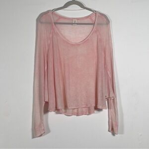 Free People Pink Long Sleeve